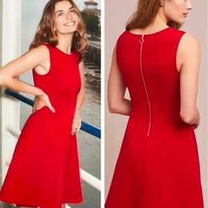 Anthropologie Maeve Red Debutante Dress